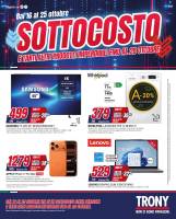 Copertina Volantino Trony: Province di Milano, Bergamo, Brescia, Verona, Cremona, Vercelli, Alessandria, Lodi, Mantova