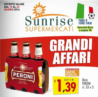 Copertina Volantino Sunrise Supermercati